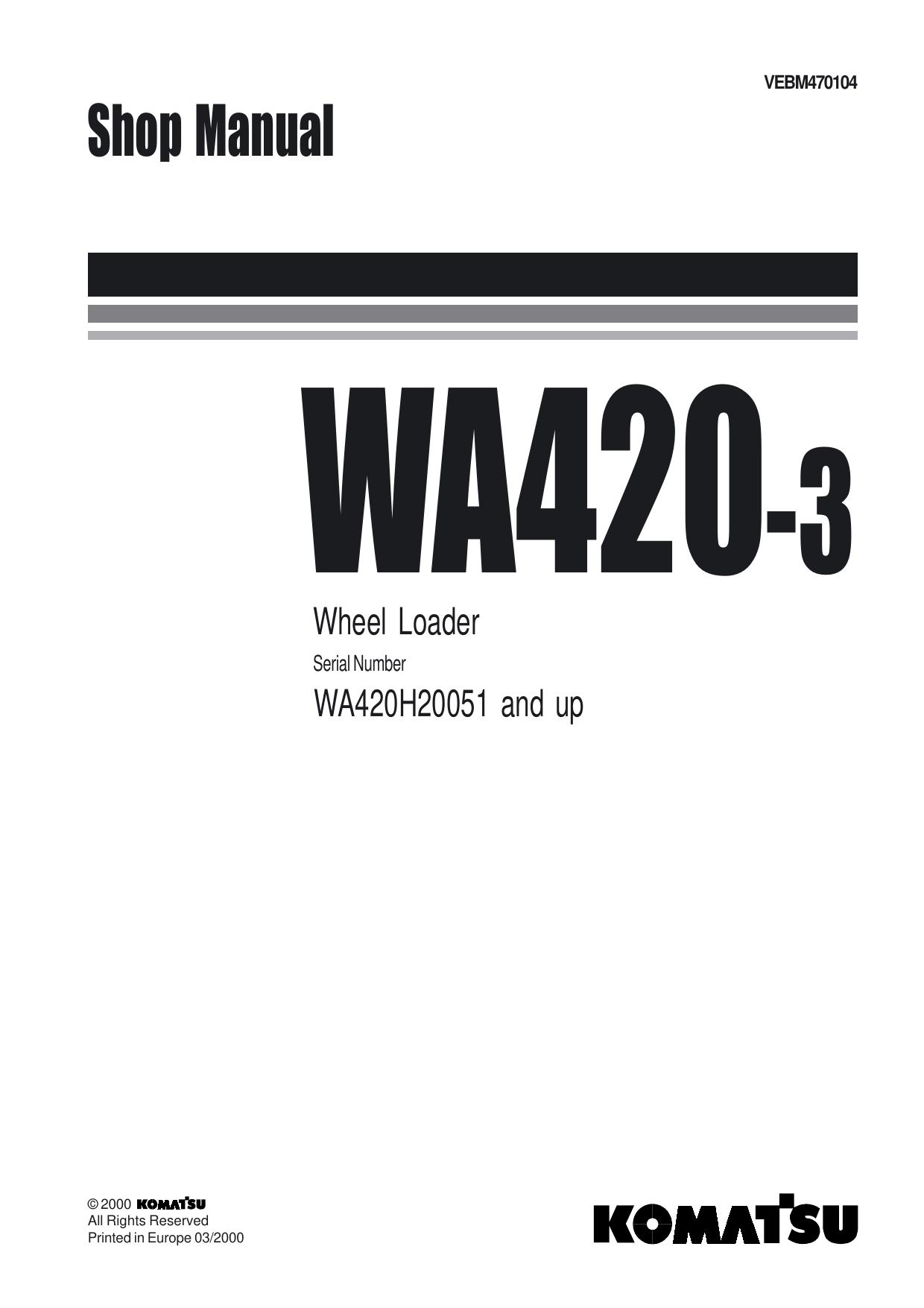 WA420-3 Shop Manual 11